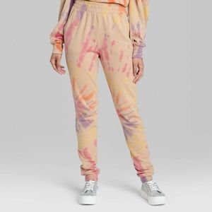 Vintage biege & tie-dye jogger pants